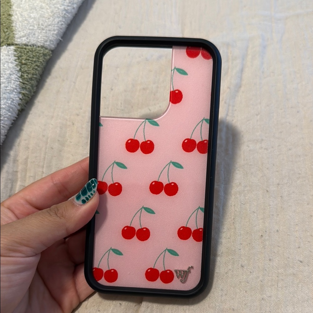 iPhone 16 pro wildflower Cherry Pattern Phone Case - Pink
